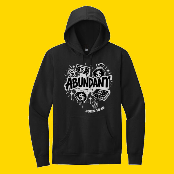 Abundant Black/ White Hoodie Thumbnail