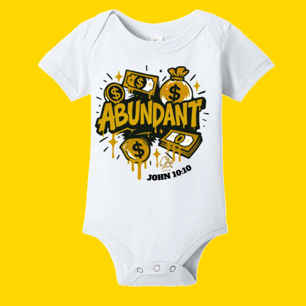 Abundant White/ Gold Baby One Thumbnail