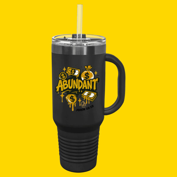 Abundant White/ Gold Travel Mug Thumbnail